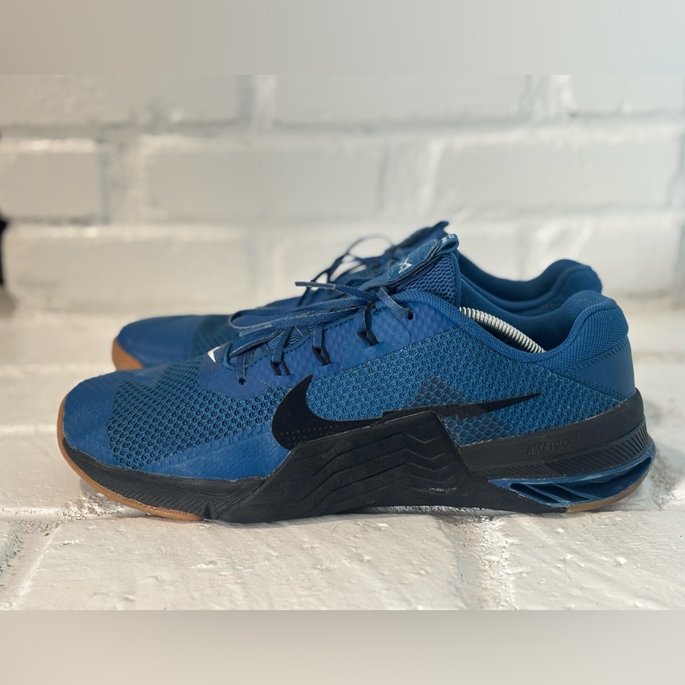 Nike Metcon 7 React Hyperlift Lace Lock Weightlifting Sneakers Blue Mens size 12